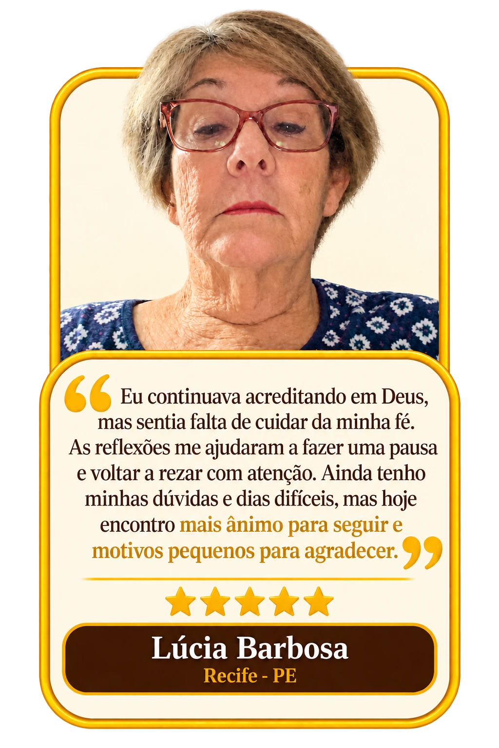 Depoimento de Lúcia Barbosa sobre a jornada de oração com Padre Sergio