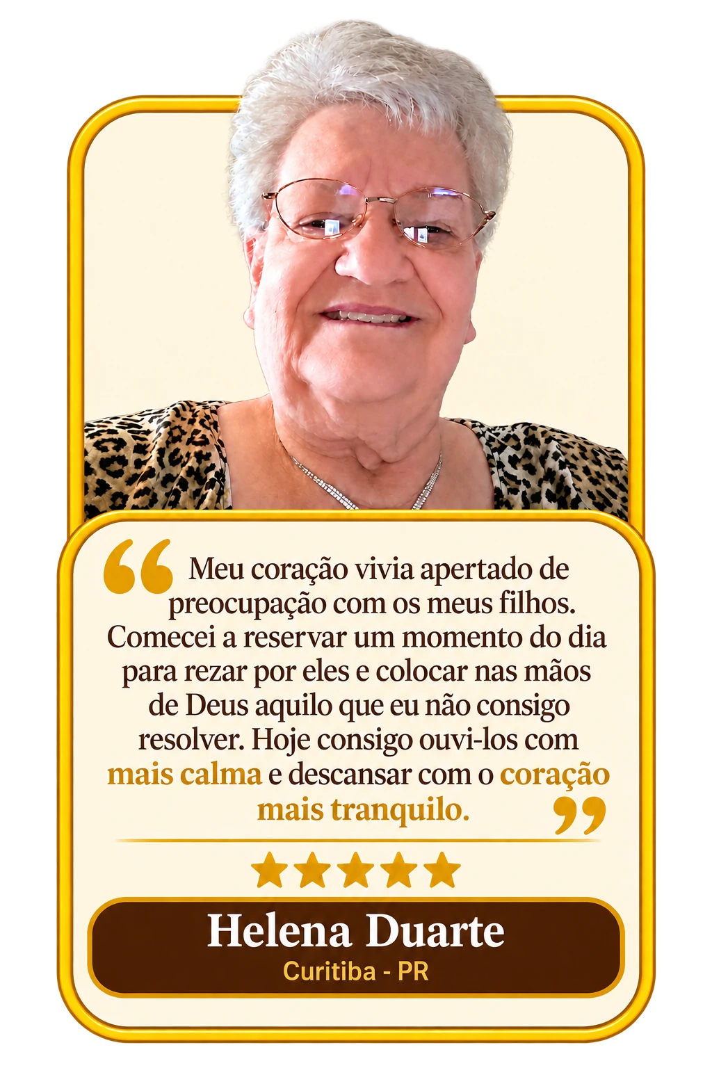 Depoimento de Helena Duarte sobre a jornada de oração com Padre Sergio